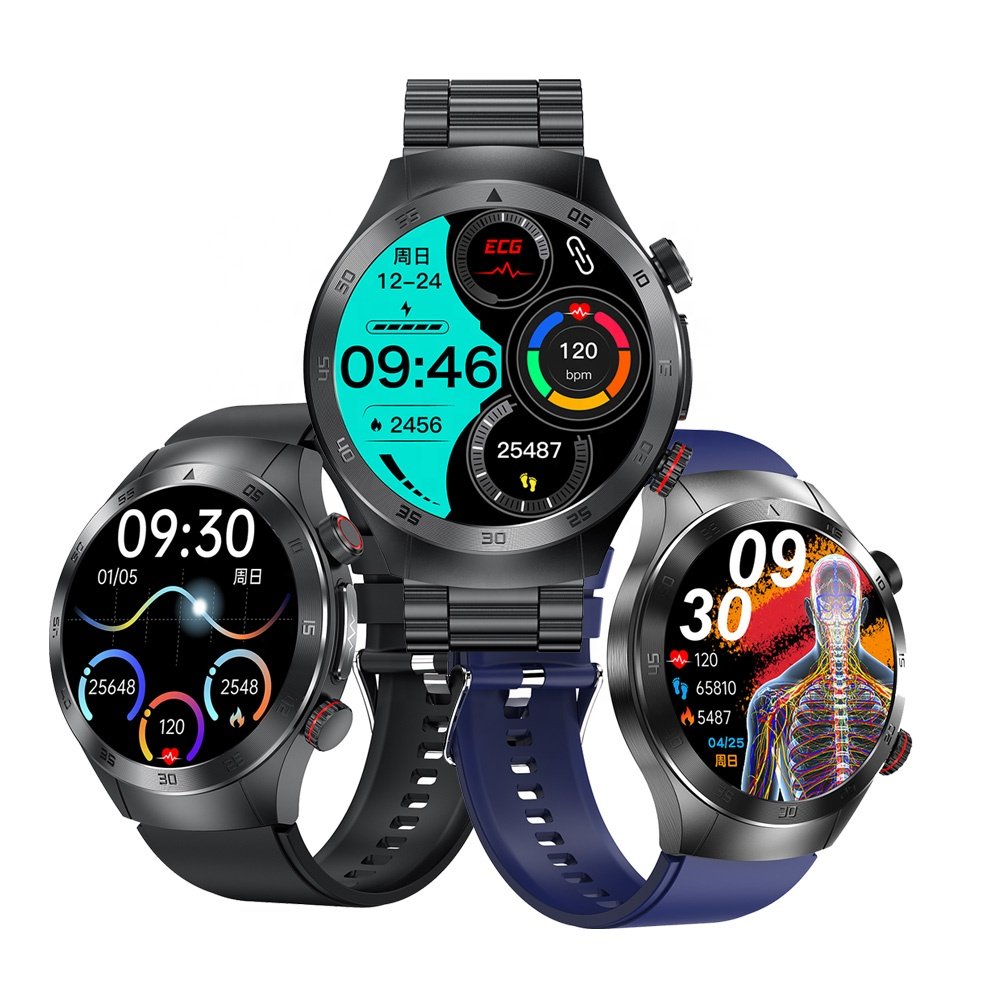 E800 Smart Watch 1.43 Inch AMOLED blood Health Therapy ECG HRV Uric Acid Medical Grade Wristwatch smartwatch E800